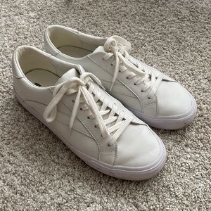 Madewell White Leather sidewalk low-top sneakers